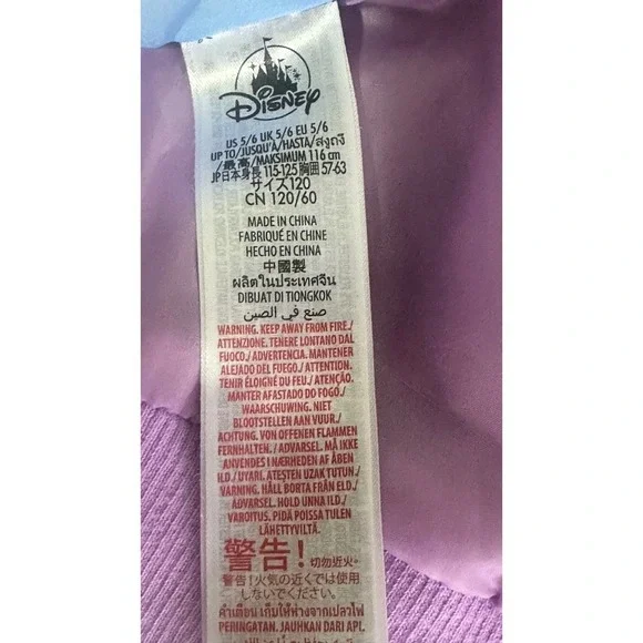 Disney Frozen 2 Elsa Anna Purple Ruffle Bomber Jacket - Size 5/6 - Picture 3 of 9